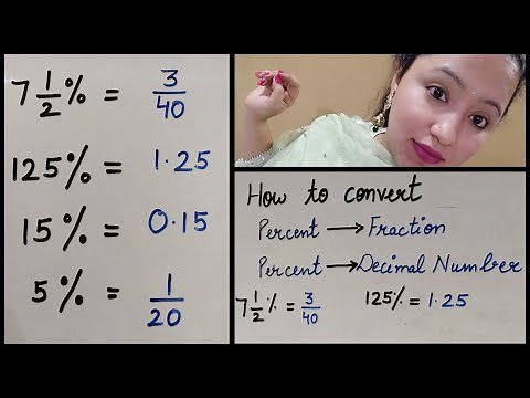 Converting Percent into Fraction & Decimal Number