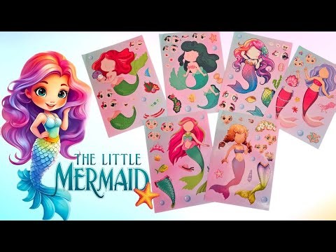 [🌊Paper Fantasy🌊] Mermaid Sticker Book 🧜‍♀️ Ocean DIY | Relaxing ASMR with Water Sounds