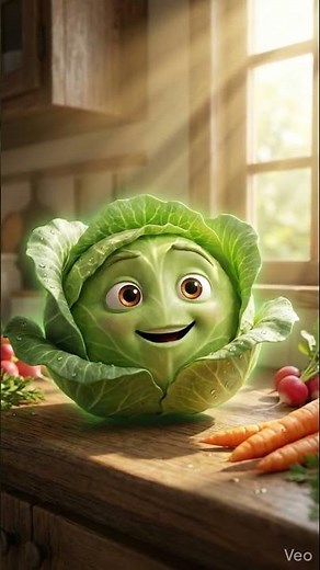 My New 3D Animation: Happy Cabbage ✨#shorts