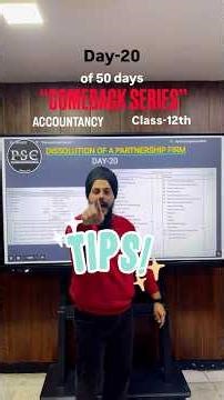 DISSOLUTION OF A PARTNERSHIP FERM ON TIPS🥳🤩 #class12boards #commercearmy #accountancy #50days #fyp