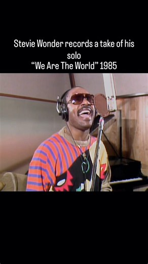 Stevie Wonder records a take of his solo on the historic song “We Are The World” at Lion Share Recording Studios | "We Are The World: The Story Behind The Song" documentary courtesy of USA For Africa | USA For Africa
