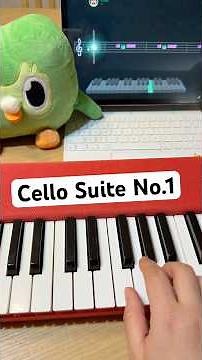 Play Cello Suite No.1 on Duolingo with Loog Piano #duolingo #easypiano #pianotutorial #beginnerpiano
