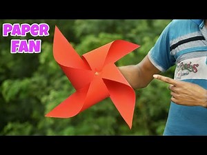 Wind Powered Rotating Paper Fan || Easy Paper Craft