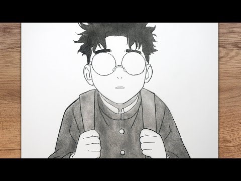 How to Draw OKARUN from Dandadan step-by-step