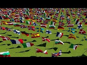 All 195 Country Flags & Names in 5 Minutes | 3d