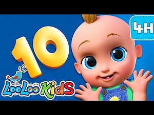 🛏️ Ten in the Bed - 1 Hour of Classic Kids Songs in 4K | LooLoo Kids