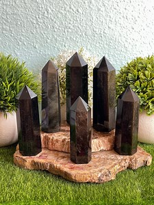 Golden Sheen Obsidian Tower - Etsy
