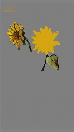 【花のイラスト】リアルに描く向日葵｜光と影のアート作品