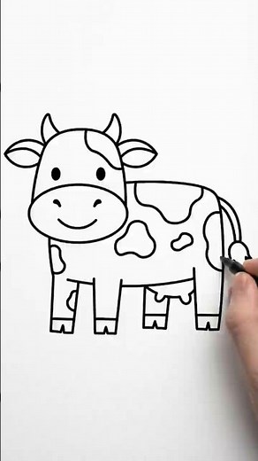 Draw a Cow (In Under 60 Seconds!) ⏱️🐄