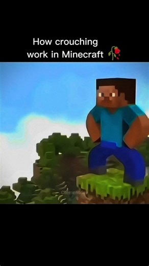 How Crouching Work in Minecraft 🥀 ( Minecraft memes )