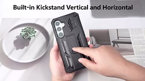 FNTCASE for Samsung Galaxy S26 Case: with [Built-in Screen Protector & Kickstand] [2 Front Frames] [Military-Grade Drop Protection] Heavy Duty Shockproof Rugged Case Full Body Protective Cover Green