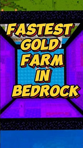 Fastest gold farm in minecraft bedrock!