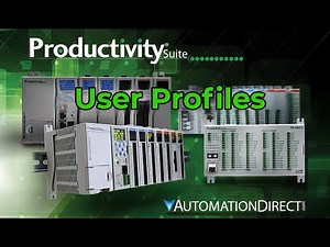 Productivity Suite User Profiles from AutomationDirect