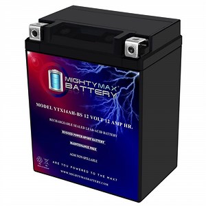MIGHTY MAX BATTERY YTX14AH-BS 12V 12Ah Battery for Polaris 4140006 4140007 MAX3778385