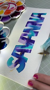 86K views · 725 reactions | 懶 #watercolour #modern #lettering #process #handlettering #savanna | Calligraphynstuff | Facebook