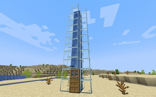 How to make a soul sand elevator in Minecraft?