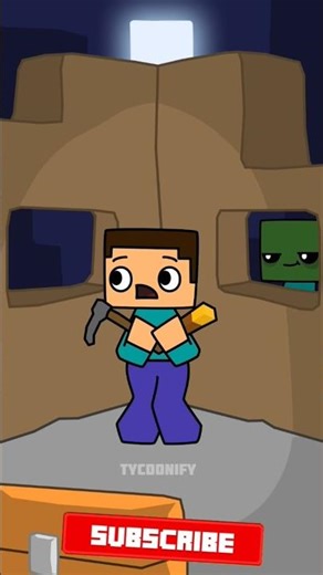 Me on my first night with my incomplete house!😂#minecraft #animation #gaming tycoonify