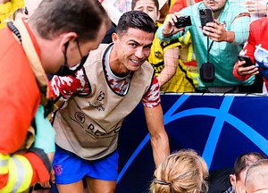 Cristiano Ronaldo Rushes To Help After He Knocks Out Female Steward