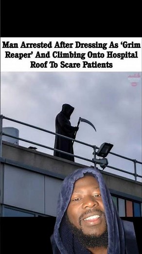 Leon Gillespie, dressed as Grim Reaper, climbed Hospital #hospital #prank #comedy