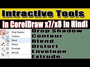 Use Interactive Tool in CorelDraw x7 || Extrude || Blend ||