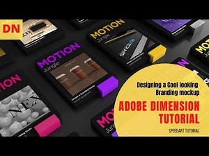 Adobe Dimension CC tutorial - Branding Mockup Design for beginners