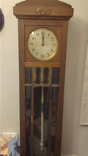 Gustav Becker grandfater clock. Westminster ring 12:00 pm