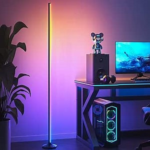 bedee LED Corner Floor Lamp: 65" RGB Color Changing Floor Lamp with Music Sync, Mode