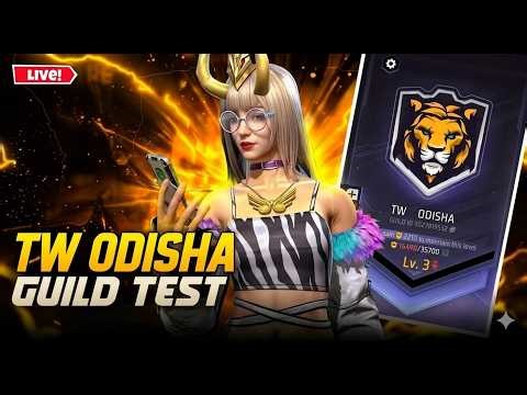 FF GIRL LIVE 🐧 | FF LIVE GUILD TEST 1 VS 4 👑#FREEFIRELIVE #GUILDTEST #TWINKLELIVE