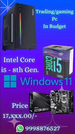 Budget PC Build | Intel I5-8th Gen | 08GB DDR4 | 256GB Nvme #Extrateq #computer #pc #pcgaming
