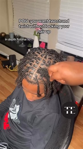 Textured Hair Education on Instagram: "Two-Strand Twists without Locking the Hair 💅🏾 🎥 @treasurehairstyles"