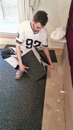 The Most Satisfying Carpet Fitting Process #shorts #satisfying #flooring