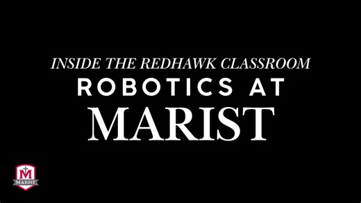Inside Marist’s Robotics program, students learn by building, testing, and competing. Using the VEX Robotics Design System, students work in teams to design, construct, and program autonomous mobile robots. Through hands-on lab challenges, they explore real-world engineering concepts like drive trains, electrical boards, lift mechanisms, sensors, and coding logic, refining their designs through trial, error, and collaboration. For their midterm project, Robotics 2 Honors students designed, coded