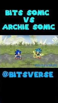 Bits Verse Sonic VS Archie Sonic #spriteanimation #sonic #sonicthehedgehog #archiesonic