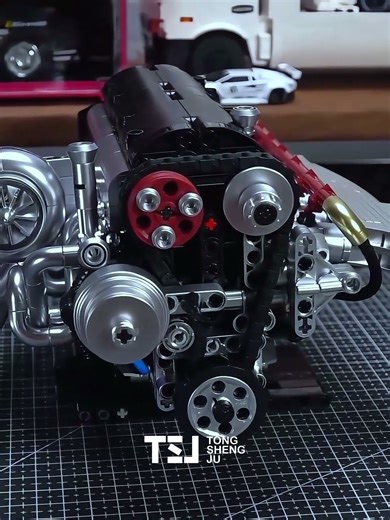 Tongshengju 2JZ GTE Engine Model Technic Building Blocks Set(947PCS) #tongshengju #legotechnic #moc