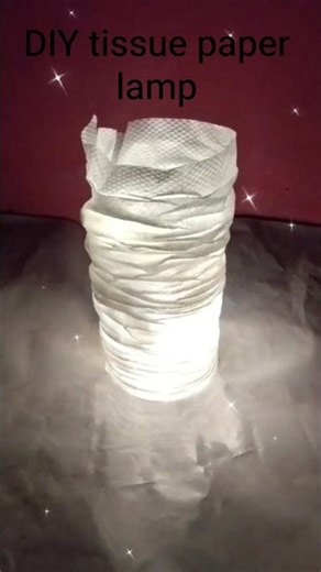 very easy, diy tissue paper lamp ideas #shorts