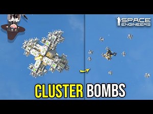 Smart Cluster Bombs Missile Tested Versus Ground Base, Space Engineers