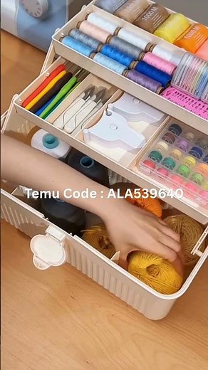 Temu Craft Storage Organizer Review | Portable Art Supply Box + 30% OFF Code ALA539640 #temu