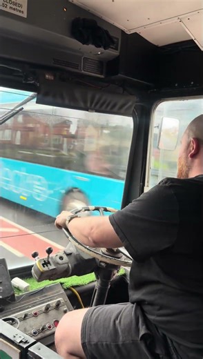 When you forget your bus money so dad drives the bus home to you! #buslife #bus #home #busconversion