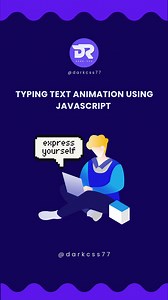 33K views · 412 reactions |  Typing Text Animation using JavaScript 六‍ ‍ Source code is available in Website  CHECK BIO FOR WEBSITE LINK   Follow Dark CSS for more web development tips and tricks tutorials 爛  Don't forget to like  Share  | Follow our page for latest updates [Frontend, Web design, Web development, CSS, CSS Animations, CSS Tips, CSS Tutorials] | Dark CSS | Facebook