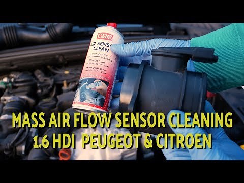 Remove and Clean Mass Air Flow Sensor 1.6 HDI PEUGEOT CITROEN - MAF Sensor