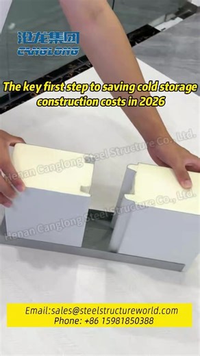 The key first step to saving cold storage construction costs in 2026#polyurethane #warehouse #rockwool #canglonggroup #construction #steelstructurewarehouse #buliding