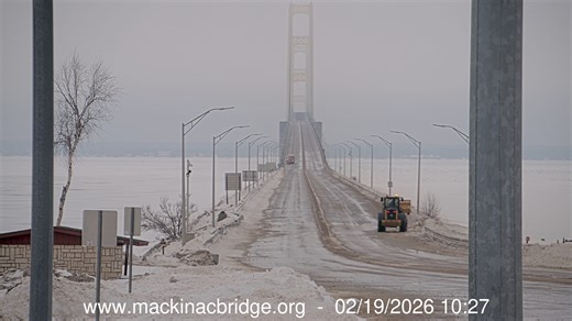 Mackinac Bridge closed for falling ice. What we know