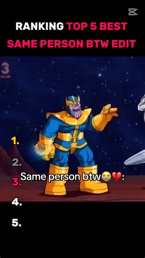 ranking Best same person btw edit #sameperson #btw #thanos #xyzcba