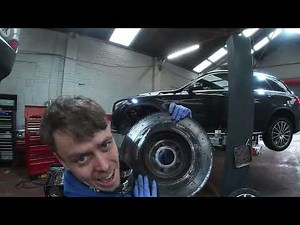 MERCEDES GLC FRONT PADS AND DISCS REPLACEMENT EXTREMELEY DIFFICULT PIN REMOVAL #mechanic #Mercedes