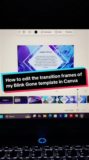 Canva Tutorial: Editing Blink Gone Presentation Template