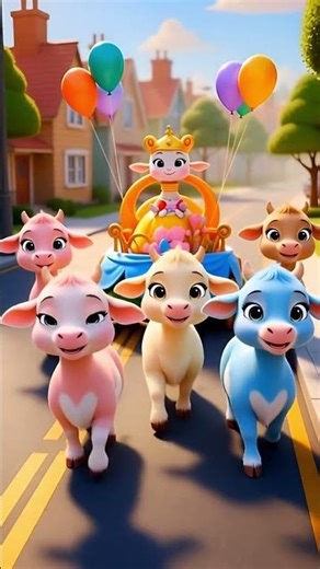 So Many Colorful Animals on Our Street! 😍🦆🐄”