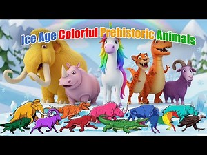 Ice Age Colorful Prehistoric Animals | Animal Smoke Magic | Zazzy Melody