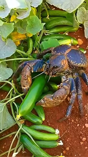82K views · 93 reactions | The cute baby coconut crab is eating salad cucumber #cucumber_142 #coconutcrab | BB You | Facebook