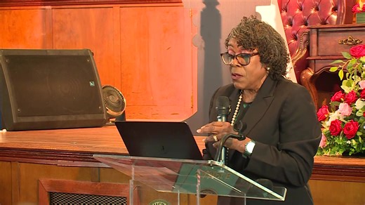 Officials from the City of Jacksonville gather to introduce the expansion of the U.S. Civil Rights Trail into the city at Mount Ararat Baptist Church. | First Coast News