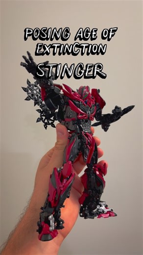 Transformers Toy Pictures on Instagram: "“They call me Stinger. I was created by them for war and while you still hold some sort of affection for them, I feel nothing but anger and loathing!” ‼️ Follow @tftoy_pics and share / repost this gallery for more galleries and reviews of Transformers figures and collectibles ‼️ 📸 Unique Toys Red Destroyer aka Transformers Age of Extinction Stinger In a way, I’m lying to you. This AoE Stinger is not this crisp red in person. His paint job is in fact a lo